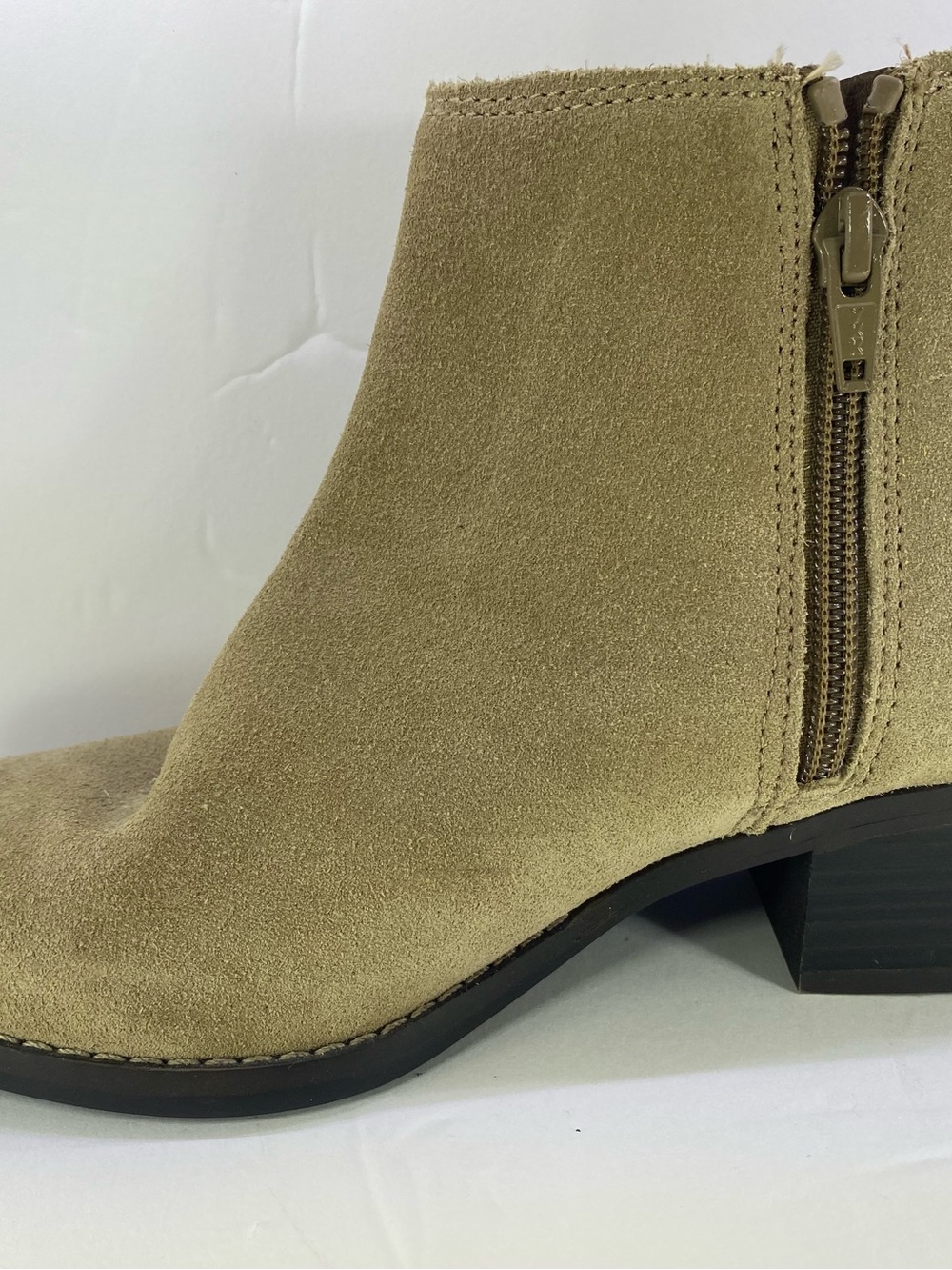 White Mountain Tan Suede Side-Zip Ankle Boot